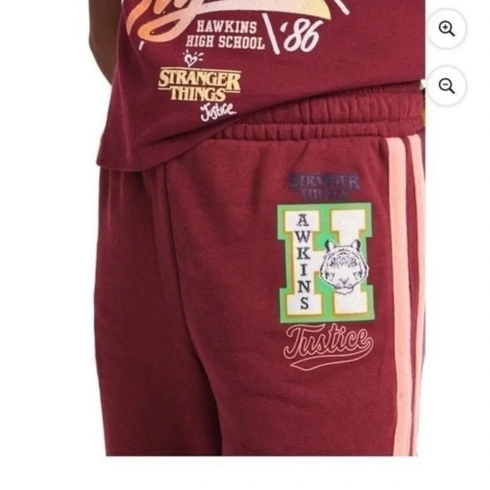 Justice X Stranger Things Wide Leg Sweat Pants XL Plus